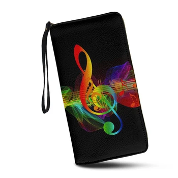 Belidome Music Note Гривна-Портмонета за Жени, Всекидневни Дълъг Портфейл от Изкуствена Кожа, RFID Блокиране на Държач За Карти, Клатч, Дамски чанти за ръце
