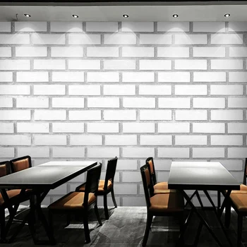 Поръчка На всякакви размери Големи тапети 3D Модерна бяла тухлена стенни картини за всекидневната, аксесоари за дома, магазина, ресторанта, за ремонт.