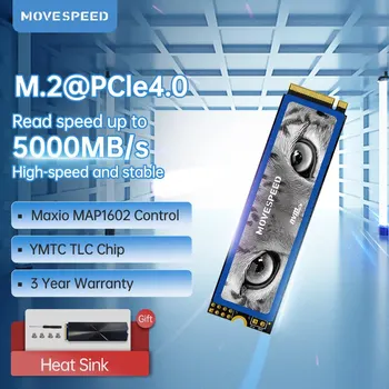 MOVESPEED SSD NVMe M2 2280 5000 MB/s. 4 TB И 2 TB 1 TB, Вътрешен Твърд Диск M. 2 PCIe 4.0 SSD-Диск за Десктоп, лаптоп
