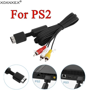 Многокомпонентный слот аудио-видео AV кабел към RCA за системна конзола SONY PS2, PS3, ТЕЛЕВИЗИЯ, аксесоари за игрални компютри