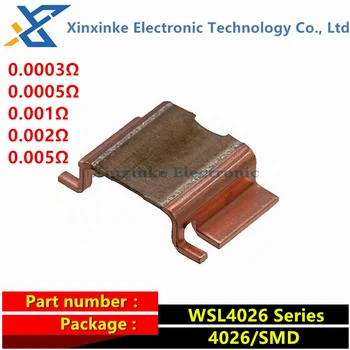WSL4026 .0003Ω .0005Ω 0,001 Ти 0,002 Ти 0,005 Ти 0,5 Mω ± 1% Резистори за измерване на ток с мощност 3 Вата 75 ppm SMD 3watt Силови метални Полосовые резистори