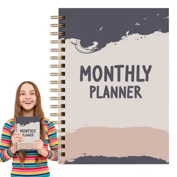 Книга-календар на 2024 година, планиране, управление на времето С месечната гледане, Книга-календар за планиране С достатъчно свободно място за мъже и жени